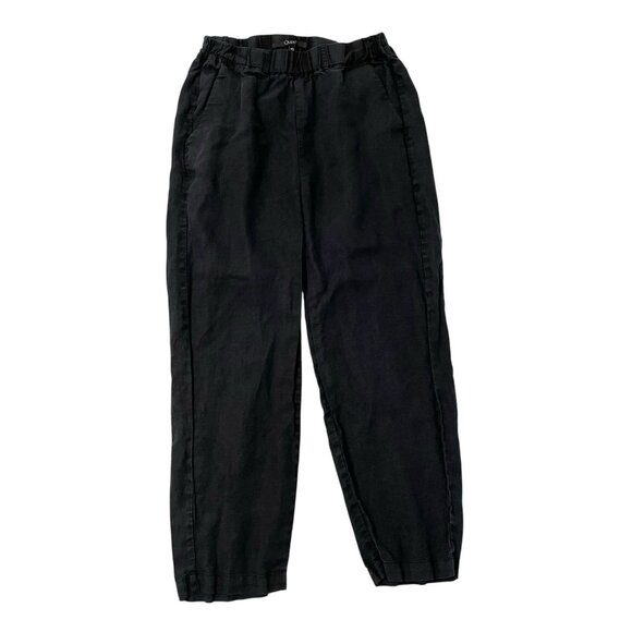 Quince 100% Linen Tapered Leg Pull-On Pants Classic Minimalist Black size XS - Picture 1 of 9